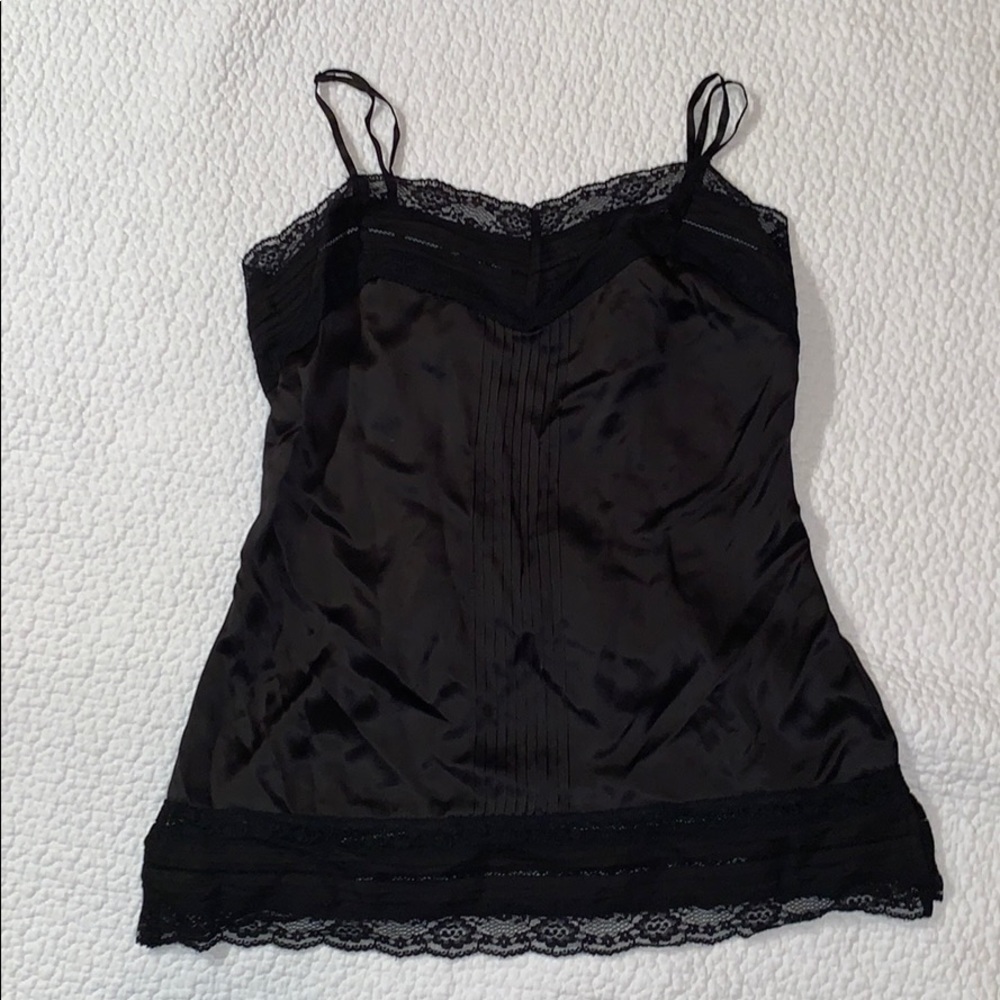 Silk black tank top